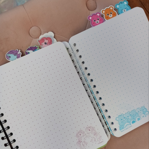 DK My Lil Pony & Carebear 5 tab diary/journal/ notepad spiral notebook nwt - Picture 3 of 7